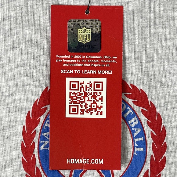 Homage Sweater Mens Large Gray Oilers Football NFL Sweatshirt Pullover Adult NWT - Picture 4 of 10